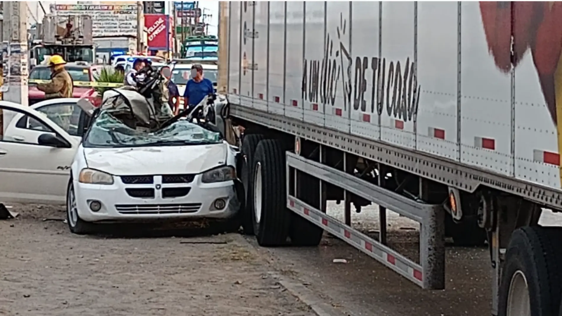 El techo quedó destrozado